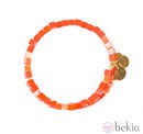 Pulsera con cuentas naranjas y charms de Alex and Ani 