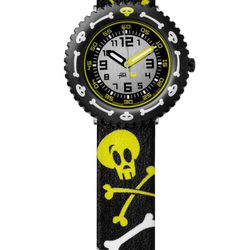 Reloj de Flik Flak colección Halloween 2012 negro y verde flúor