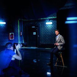 Xabi Alonso en el set de rodaje de la campaña de la nueva colección de Emidio Tucci
