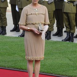 Carolina de Mónaco con vestido de Chanel en la boda de Guillermo de Luxemburgo y Stéphanie de Lannoy