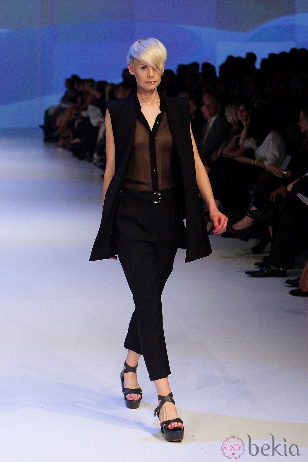 Camisa transparente negra de David Jones