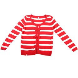 Chaqueta de punto a rayas rojas y blancas de Kling
