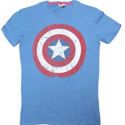 Camiseta con logo de Capitán América de Bershka