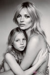 Kate Moss y su hija Lila Grace en Vogue