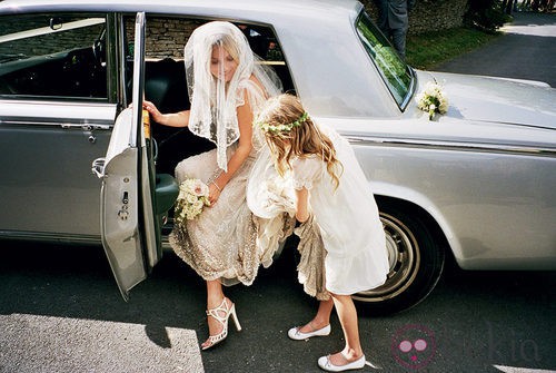 Kate Moss en su boda con su hija Lila Grace