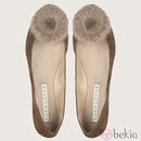 Bailarinas de ante y visón de Pura López, colección otoño/invierno 2011
