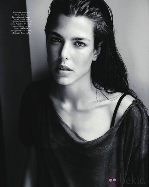 Primer plano de Carlota Casiraghi por Mario Testino