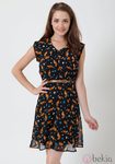 Vestido con estampado de zorros de Yumi