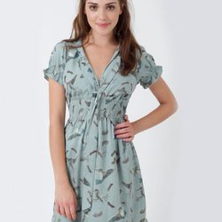 Vestido con estampado de pájaros de Yumi