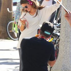 Alessandra Ambrosio durante una sesión fotogríafica en Los Ángeles