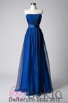 Vestido en color azul klein con escote palabra de honor de la colección de vestidos de Barbarella 