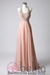 Vestido rosa empolvado con pedrería de la colección de vestidos de Barbarella