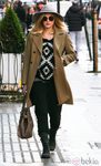 Fearne Cotton con un look muy otoñal en Londres