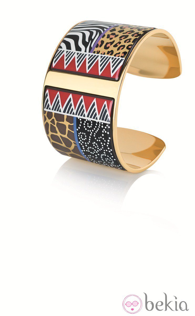 Brazalete con motivos étnicos de la colección 'Espíritu de África' de Frey Wille