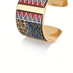 Brazalete con motivos étnicos de la colección 'Espíritu de África' de Frey Wille