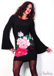 Mireia Canalda con vestido negro de flores de barbarella otoño/invierno 2012/2013
