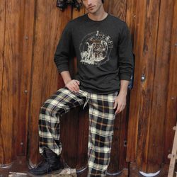 Pijama de hombre de cuadros de Jockey para la colección de invierno 2013