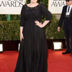 Adele con un vestido de Burberry en los Globos de Oro 2013