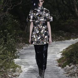Vestido floreado de la colección primavera/verano 2013 de Chanel en la Semana de la Alta Costura de París