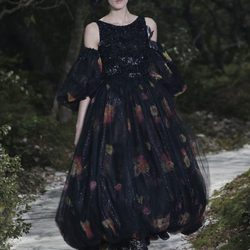 Vestido con estampado floral de la colección primavera/verano 2013 de Chanel en la Semana de la Alta Costura de París