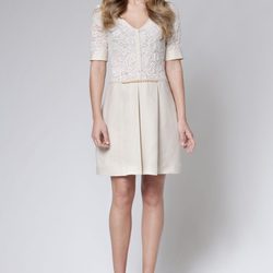 Vestido color crema de la colección primavera/verano 2013 de Poète