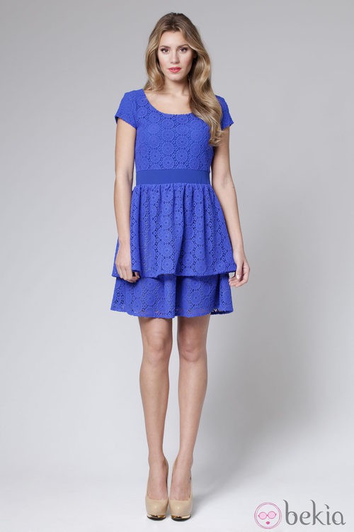 Vestido azul klein crochet de la colección primavera/verano 2013 de Poète