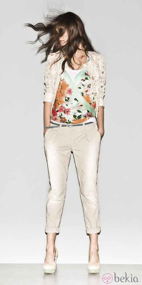 Camiseta de estampado floral de la colección primavera/verano 2013 de Sisley