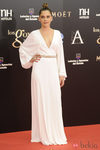 María León con un vestido blanco de Gucci en los Goya 2013