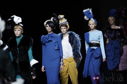 Carrusel final de la colección otoño/invierno 2013/2014 de María Barros en Madrid Fashion Week