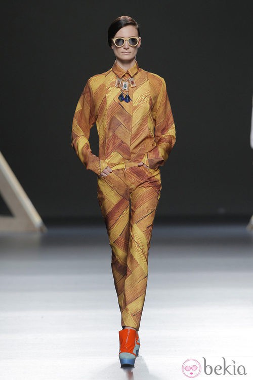 Colores tierra en la colección otoño/invierno 2013/2014 Moisés Nieto en Madrid Fashion Week