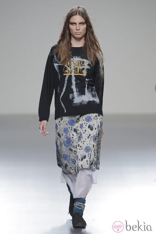 Falda de flores de la colección otoño/invierno 2013/2014 de Heridadegato en El Ego de Madrid Fashion Week