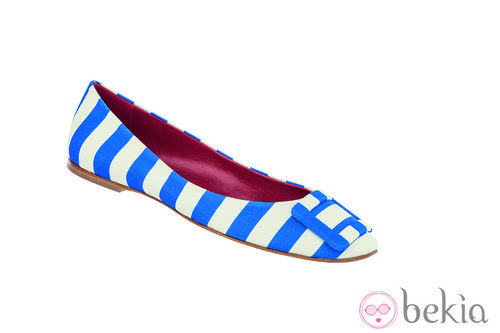 Bailarina de rayas de Roger Vivier para la colección primavera/verano 2013