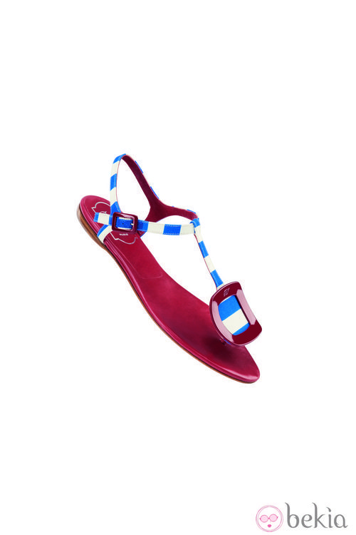 Sandalia de rayas de Roger Vivier para la colección primavera/verano 2013
