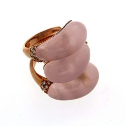 Anillo de cuarzo rosa de Zenana