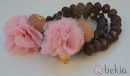 Pulsera marrón con detalle floral de la segunda colección de joyas de Vanesa Romero