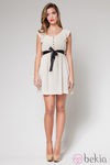 Vestido con lazo negro en la cintura de la colección primavera/verano 2013 de 'OUI by Poète'