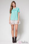Camisa verde aguamarina de la colección primavera/verano 2013 de 'OUI by Poète'