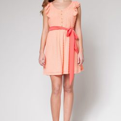 Vestido color mandarina de la colección primavera/verano 2013 de 'OUI by Poète'