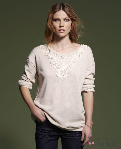 Jersey beige de la colección primavera/verano 2013 de SuiteBlanco