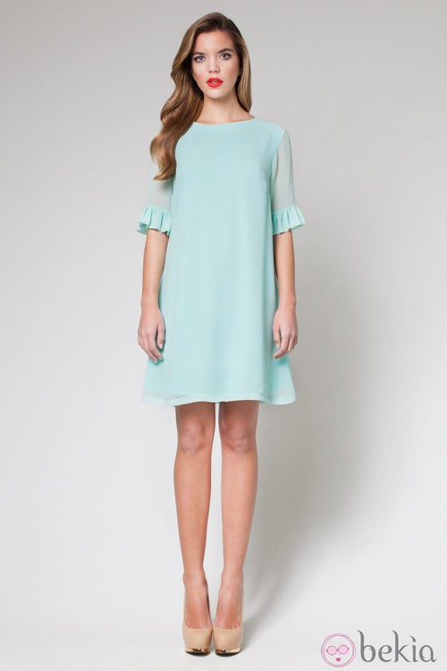 Vestido azul cielo de la colección primavera/verano 2013 de 'OUI by Poète'