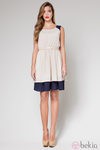 Vestido nude y azul marino de la colección primavera/verano 2013 de 'OUI by Poète'