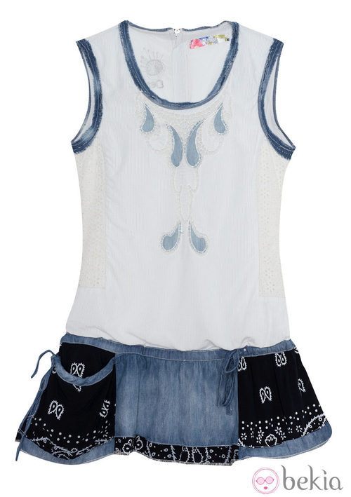 Vestido blanco de la colección primavera/verano 2013 de Desigual