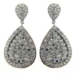 Pendientes cuarzo blanco de la colección novias 2013 de Zenana