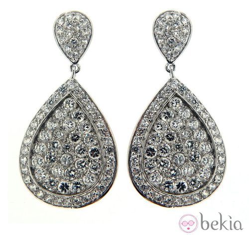 Pendientes cuarzo blanco de la colección novias 2013 de Zenana