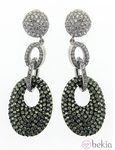 Pendientes cuarzo negro de la colección novias 2013 de Zenana