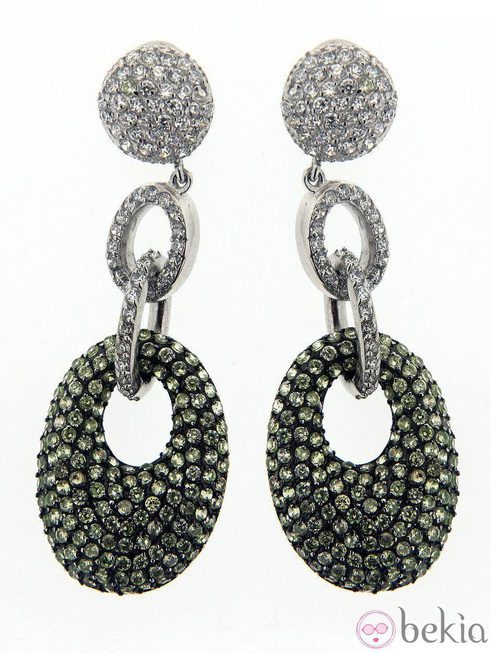 Pendientes cuarzo negro de la colección novias 2013 de Zenana