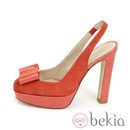 Peep-toe coral de la colección primavera/verano 2013 de Paco Gil