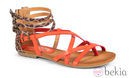 Sandalia de tiras naranjas de Mustang para la colección primavera/verano 2013