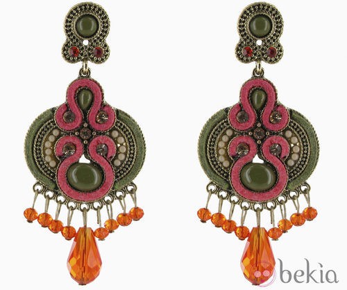 Pendientes de Tantred de la temporada primavera/verano 2013 con terciopelo