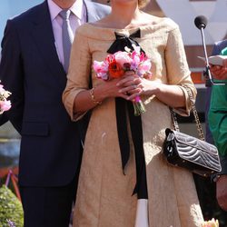 Máxima de Holanda con un vestido línea A